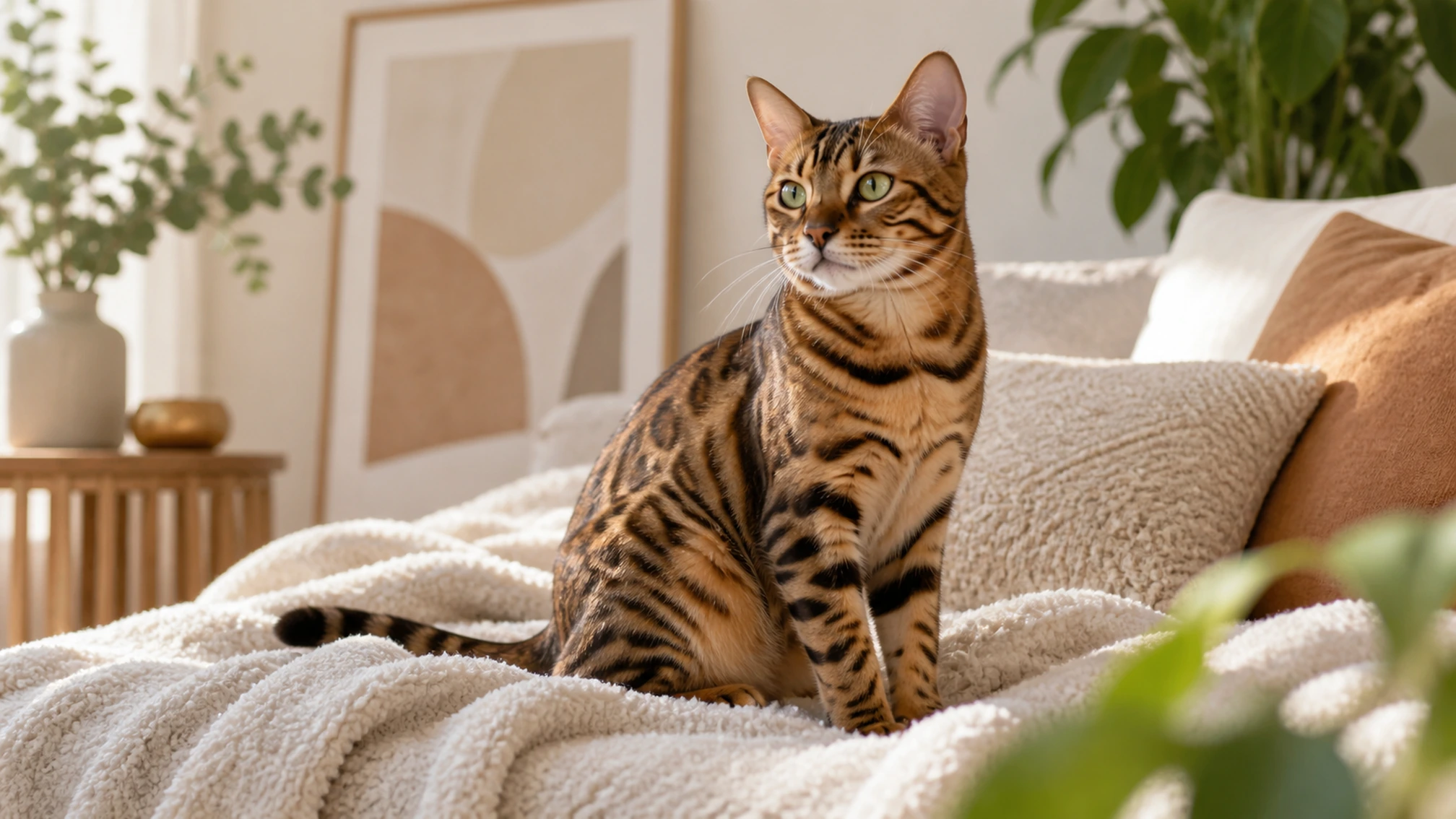 Photographe préparant un chat pour un portrait en lumière naturelle